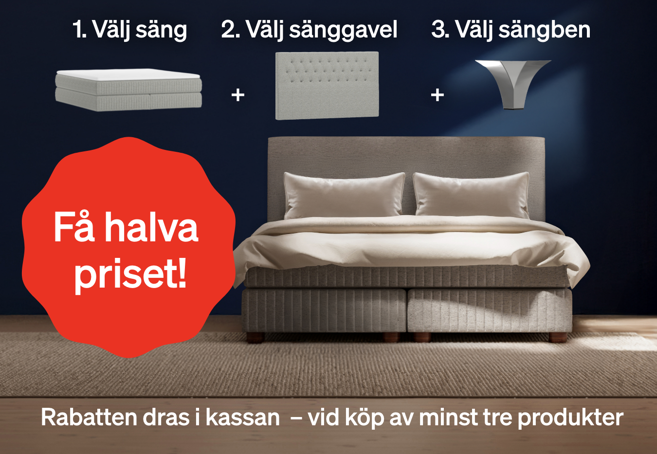 Bygg ditt eget paket i tre steg